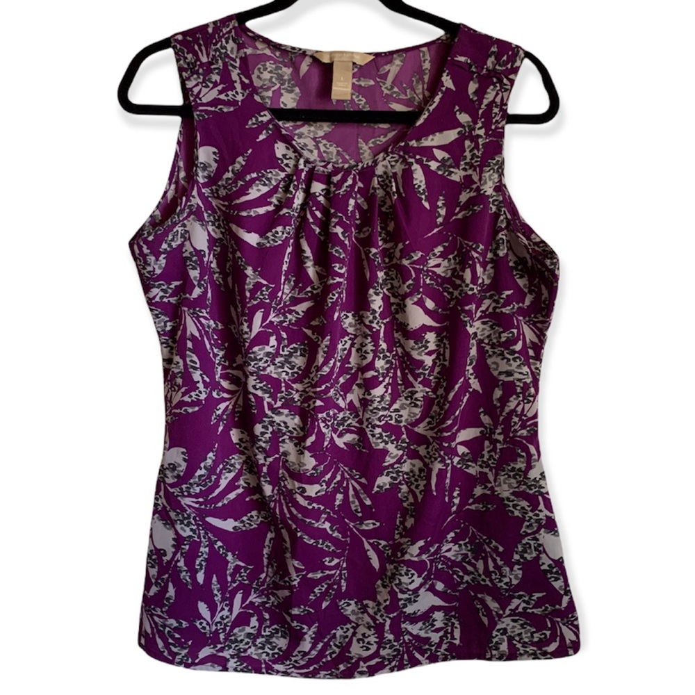 Banana Republic | Purple Floral Tank sz L